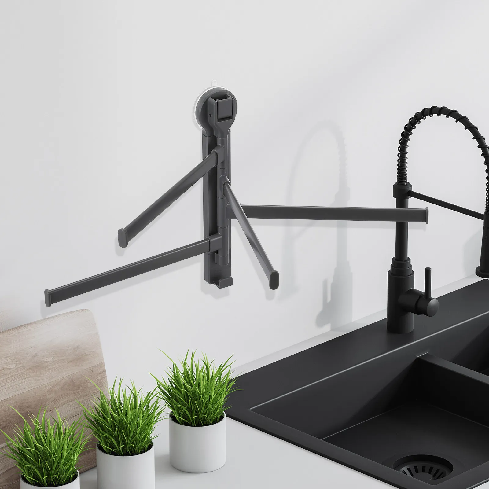 Rotating Suction Cup Towel Rack Adjustable 4-Bar No Drill Wall Mounted Swing Arm Towel Holder Suction Rail for Bathroom
Rotating Suction Cup Towel Rack Adjustable 4-Bar No Drill Wall Mounted Swing Arm Towel Holder Suction Rail for Bathroom
