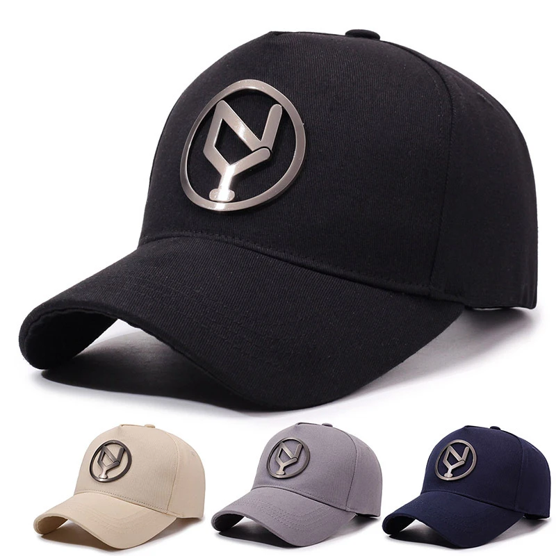 Men's Stylish Baseball Cap with Metal Logo Decoration Solid Color Cotton-Polyester Blend 56-60cm Versatile All-Season Sports
Men's Stylish Baseball Cap with Metal Logo Decoration Solid Color Cotton-Polyester Blend 56-60cm Versatile All-Season Sports