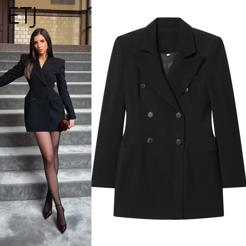 ETJ 2025 осенние новинки женский темпераментный длинный костюм двойной дышащий средней длины платье костюм куртка
ETJ 2025 осенние новинки женский темпераментный длинный костюм двойной дышащий средней длины платье костюм куртка