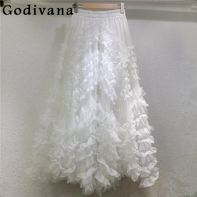 Spring Summer European Gauze Heavy Industry Ruffles Big Swing Skirt Girls High Waist Loose Fashion Versatile Sweet Cake Skirts
Spring Summer European Gauze Heavy Industry Ruffles Big Swing Skirt Girls High Waist Loose Fashion Versatile Sweet Cake Skirts