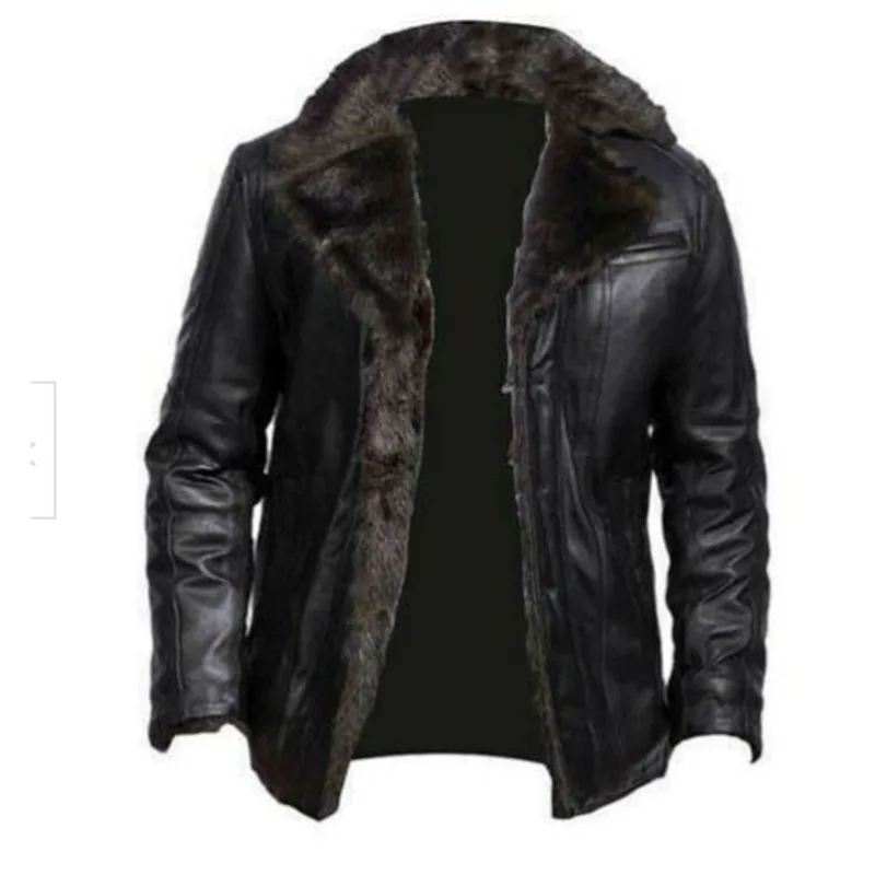 New Fashion Men's Coats Winter Jackets Fur Faux Leather Plush Turn-down Collar Zipper PU Winter Men Clothing Black
New Fashion Men's Coats Winter Jackets Fur Faux Leather Plush Turn-down Collar Zipper PU Winter Men Clothing Black