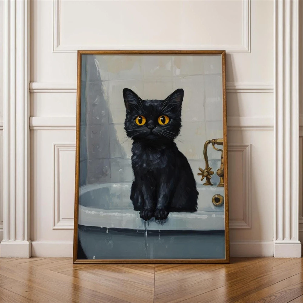 Bathroom Cat Print Funny Poster Funny Bathroom Wall Decor Pink Toilet Bathroom Canvas Painting Black Cat Animal Toilet Decor
Bathroom Cat Print Funny Poster Funny Bathroom Wall Decor Pink Toilet Bathroom Canvas Painting Black Cat Animal Toilet Decor