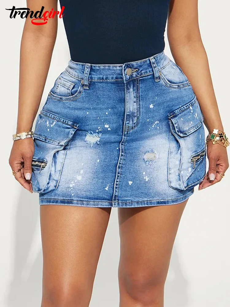 Mlaiscsr Women's Denim Skirt Summer Pocket Design Buckled High Waist Blue Daily Skinny Mini Skirts Y2K Night Club Jean Dress
Mlaiscsr Women's Denim Skirt Summer Pocket Design Buckled High Waist Blue Daily Skinny Mini Skirts Y2K Night Club Jean Dress