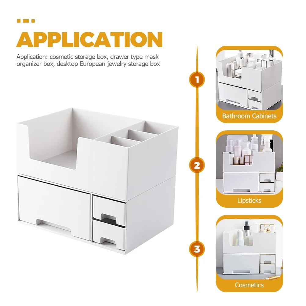 Cosmetics Organizer Plastic Storage Box Makeup Container Desktop Organizer Bathroom Countertop Sufficient Space Flatware
Cosmetics Organizer Plastic Storage Box Makeup Container Desktop Organizer Bathroom Countertop Sufficient Space Flatware
