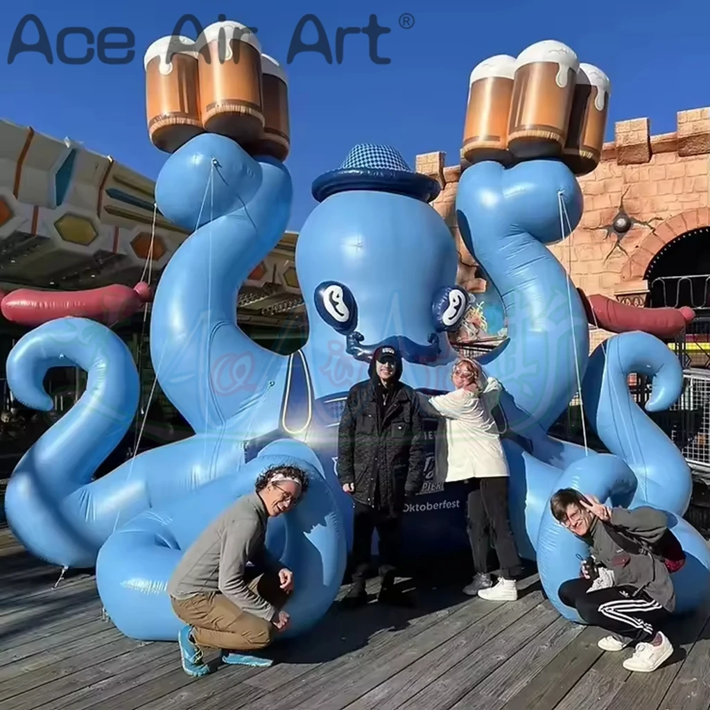 Custom Blue Inflatables Octopus with Beer for Outdoor Event
Custom Blue Inflatables Octopus with Beer for Outdoor Event