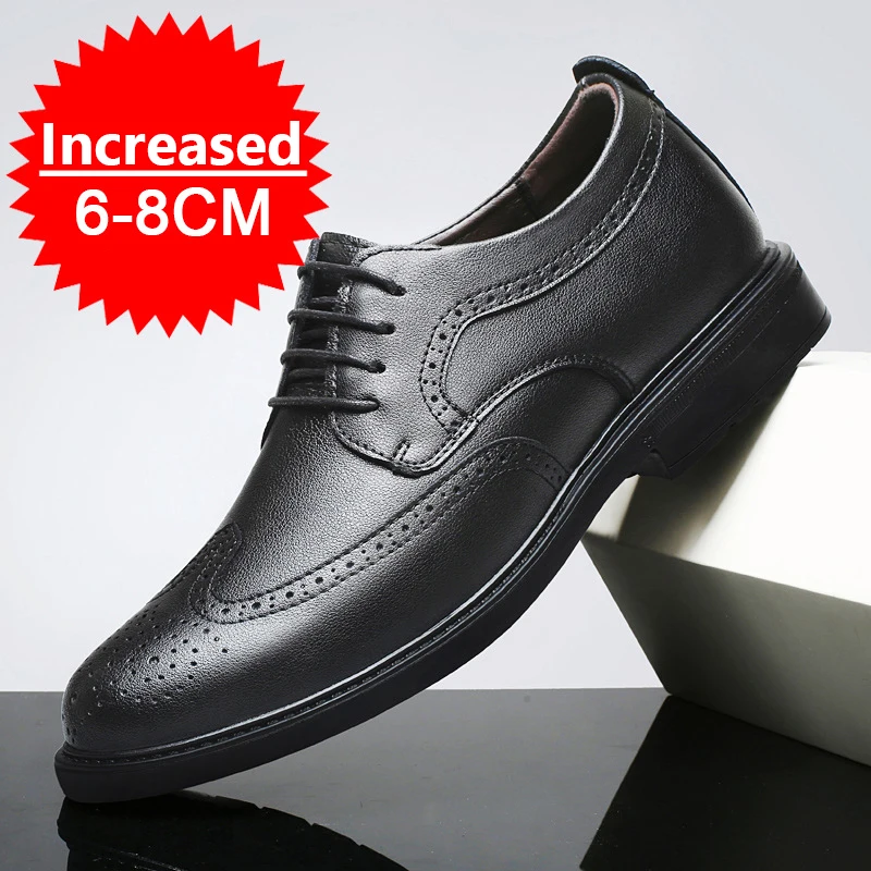 PU Leather Height Increasing Shoes Men Taller Elevator 8CM Invisible Insole for Daily Men Increased Wedding Oxfords Office Shoes
PU Leather Height Increasing Shoes Men Taller Elevator 8CM Invisible Insole for Daily Men Increased Wedding Oxfords Office Shoes