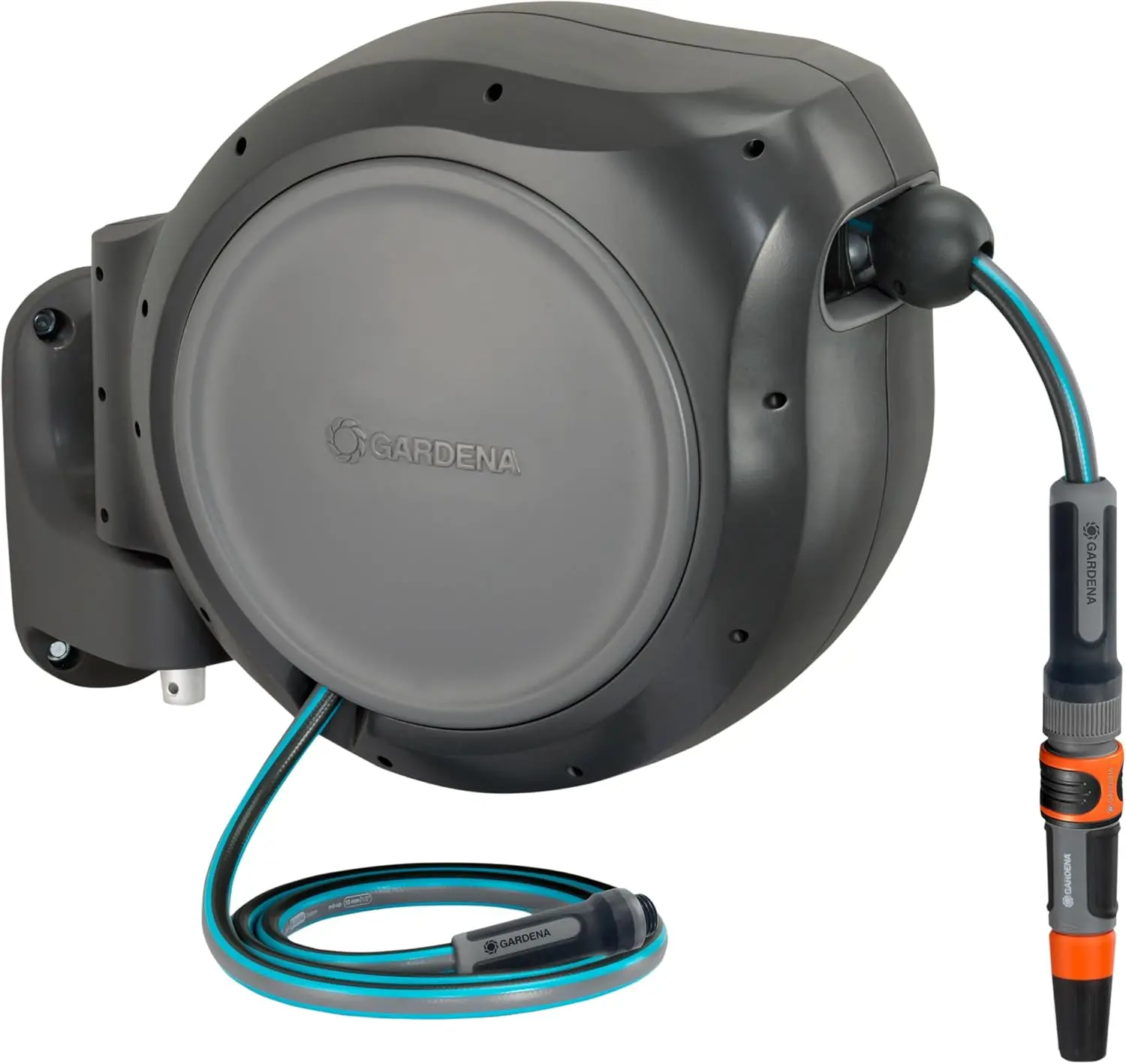 100' Retractable Garden Hose Reel with Automatic Retraction, 180° Swivel Bracket, Nozzle Included for Easy Watering
100' Retractable Garden Hose Reel with Automatic Retraction, 180° Swivel Bracket, Nozzle Included for Easy Watering