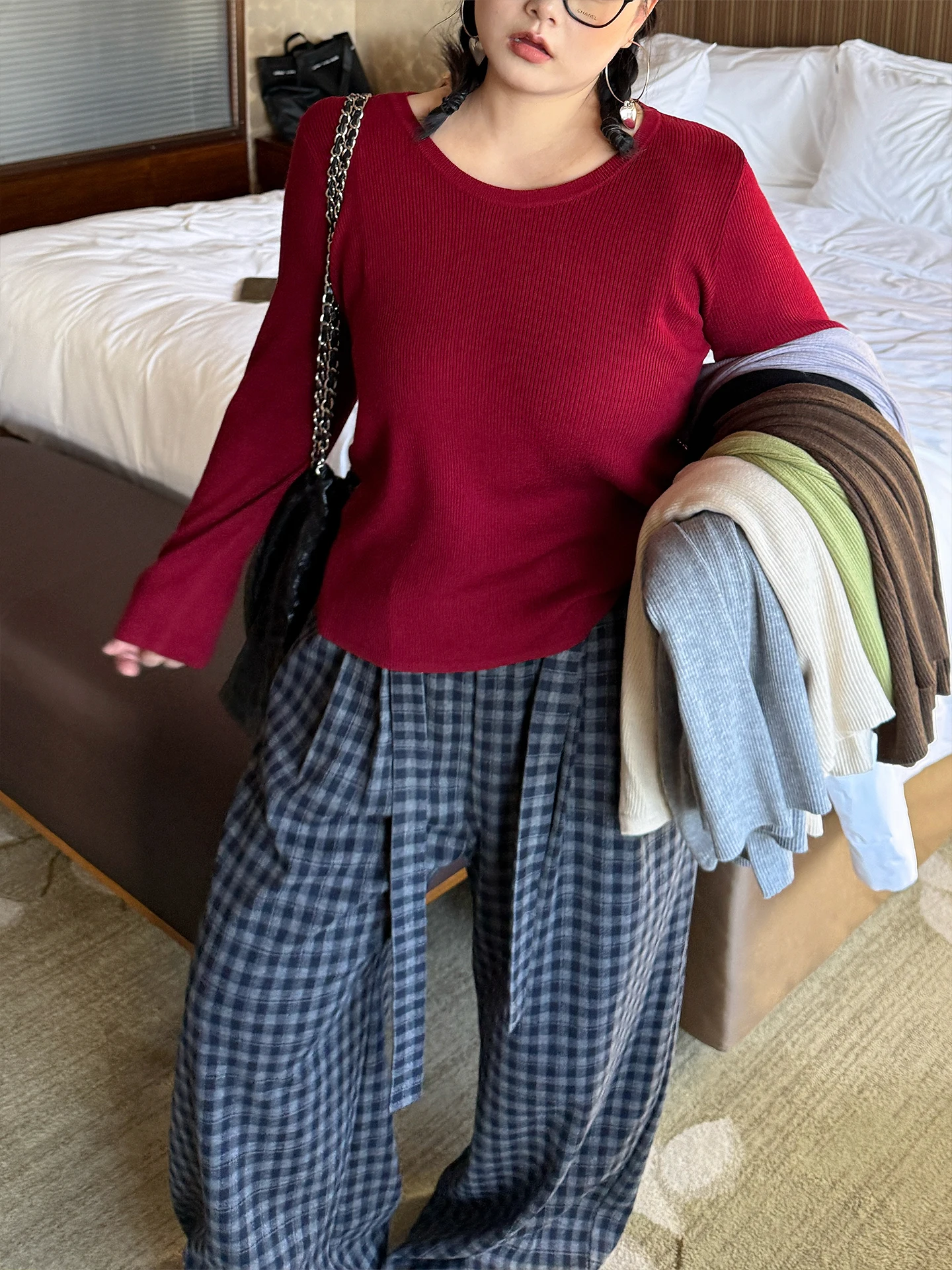 plus Size Knitted Wool Blend Base irt Casual Sle Weekly Different Design for Plump Women Versatile Long Sve round Ne
plus Size Knitted Wool Blend Base irt Casual Sle Weekly Different Design for Plump Women Versatile Long Sve round Ne