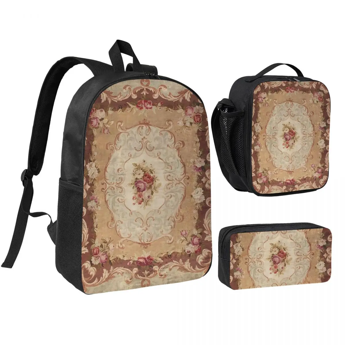 Antique Rose Floral French Aubusson Backpack Student BookBag School Bag Laptop Shoulder Bags 3ps Insulated Lunch Bag Pencil Case
Antique Rose Floral French Aubusson Backpack Student BookBag School Bag Laptop Shoulder Bags 3ps Insulated Lunch Bag Pencil Case