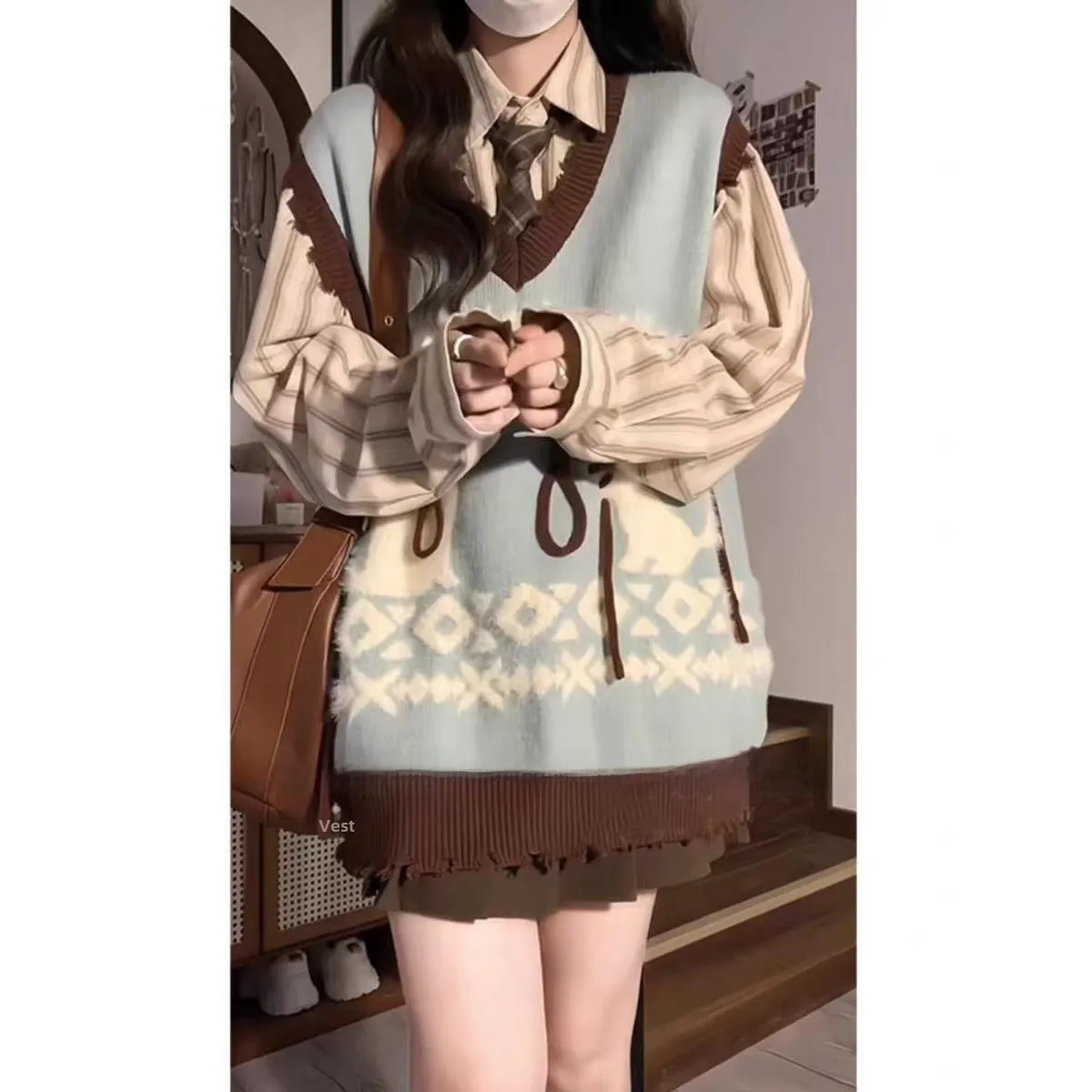 plus Size Women's Shirt Vest Knitted V-Neck Spring Autumn Outerwear Fashionable Versatile Chinese Production Regular Fit
plus Size Women's Shirt Vest Knitted V-Neck Spring Autumn Outerwear Fashionable Versatile Chinese Production Regular Fit