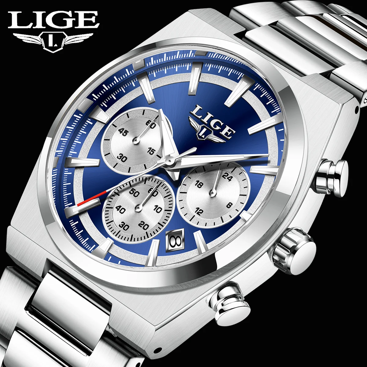 LIGE New Luxury Business Man Watch Fashion Luminous Waterproof Quartz Watches Chronograph Calendar Stainless Steel Men Watches
LIGE New Luxury Business Man Watch Fashion Luminous Waterproof Quartz Watches Chronograph Calendar Stainless Steel Men Watches