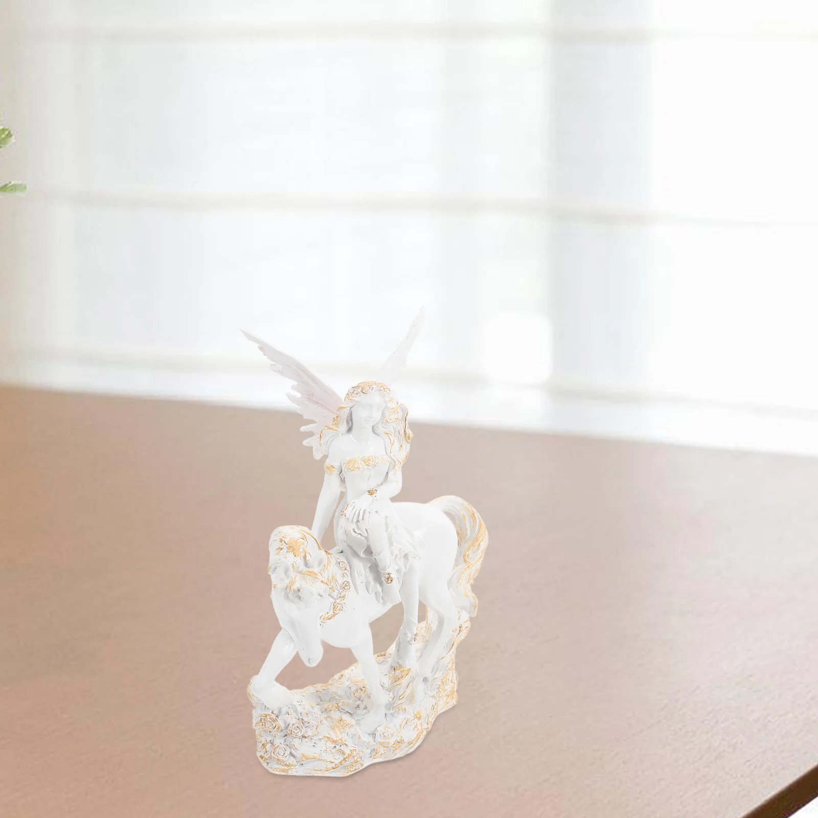 Angel Resin Sculpture Elegant Detailed Riding Horse Statue Home Garden Living Room Dining Table Centerpiece Desk Decor
Angel Resin Sculpture Elegant Detailed Riding Horse Statue Home Garden Living Room Dining Table Centerpiece Desk Decor