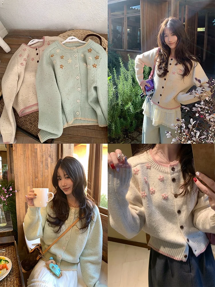 MIAOLAB Sakura Girl Handmade Merino Wool Sweater Cardigan Stitched Warmth Fem Spring Faion Cozy Medium Thi Long S...
MIAOLAB Sakura Girl Handmade Merino Wool Sweater Cardigan Stitched Warmth Fem Spring Faion Cozy Medium Thi Long S...