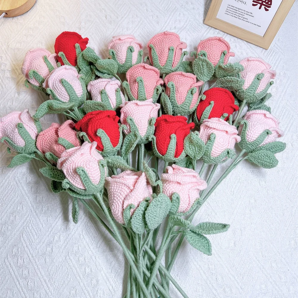 Handmade Finished Red Rose Flower for Valentine's Day Decor , Crochet Pink Rose Artificail Flower , Suiprise Gift for Girlfriend
Handmade Finished Red Rose Flower for Valentine's Day Decor , Crochet Pink Rose Artificail Flower , Suiprise Gift for Girlfriend