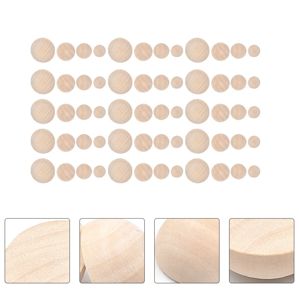 60 Pcs Wooden Bead Set Craft Balls Hemisphere DIY Projects Beads Half Round Hardwood 
60 Pcs Wooden Bead Set Craft Balls Hemisphere DIY Projects Beads Half Round Hardwood