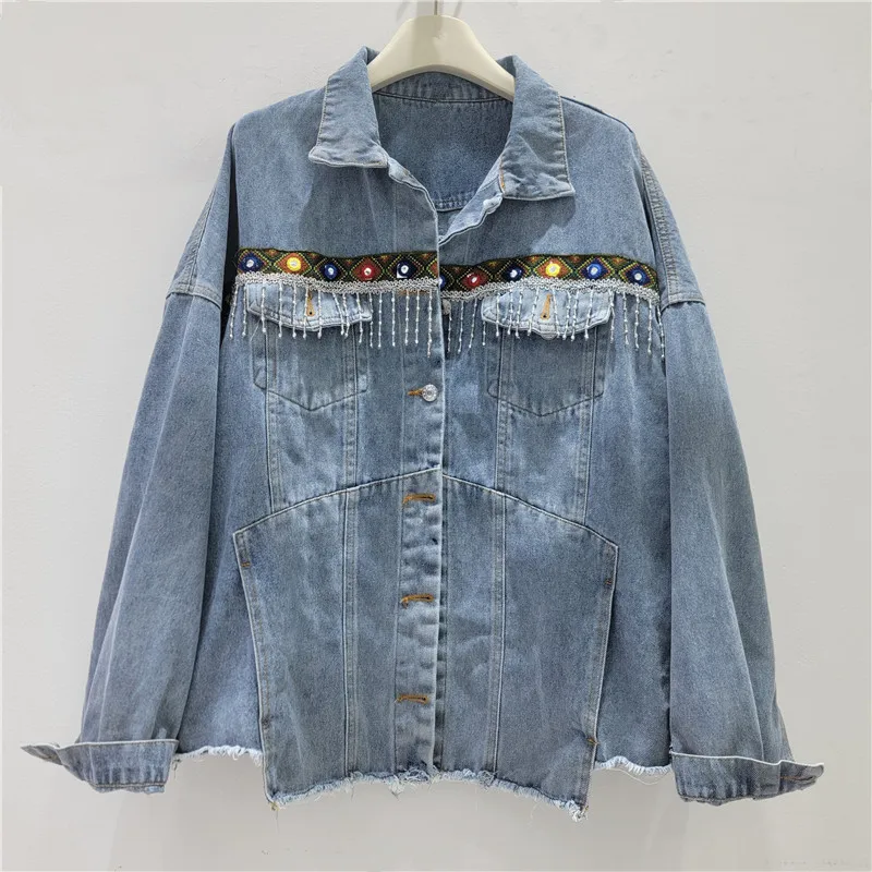 American Spring and Autumn New Women's Cowboy Jacket Splicing Retro Jacket
American Spring and Autumn New Women's Cowboy Jacket Splicing Retro Jacket