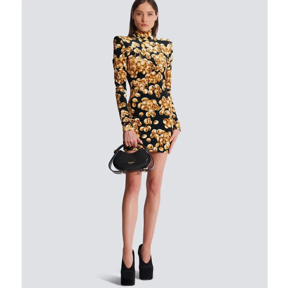 Новое бархатное платье с длинными рукавами, повседневное, модное, с золотым цветочным принтом, для вечеринок, стройнящее, элегантное коктейльное платье
Новое бархатное платье с длинными рукавами, повседневное, модное, с золотым цветочным принтом, для вечеринок, стройнящее, элегантное коктейльное платье