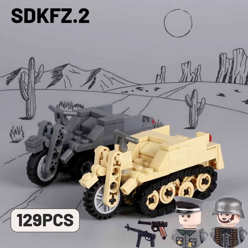 Военный немецкий танк телефон SDKFZ.2 мотоциклетные солдаты модели автомобиля WW2 кирпичи армия детские игрушки для мальчиков подарки
Военный немецкий танк телефон SDKFZ.2 мотоциклетные солдаты модели автомобиля WW2 кирпичи армия детские игрушки для мальчиков подарки