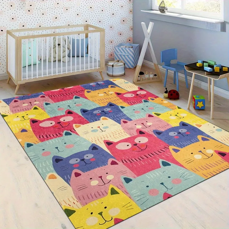 Cute Cartoon Cat Pattern, Hippie, Large Size Area Rug, Sofa Coffee Table Rug Home Soft Area Rug, Teens Bedroom Decor Floor Mat
Cute Cartoon Cat Pattern, Hippie, Large Size Area Rug, Sofa Coffee Table Rug Home Soft Area Rug, Teens Bedroom Decor Floor Mat