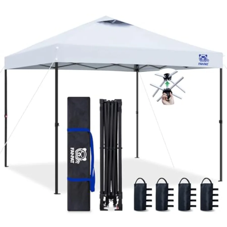 10x10 Pop Up Canopy Tent, 300D Silver-Coating Top, 1-Person Setup Commercial Heavy Duty Canopy Tent Instant Portable Shelter an
10x10 Pop Up Canopy Tent, 300D Silver-Coating Top, 1-Person Setup Commercial Heavy Duty Canopy Tent Instant Portable Shelter an