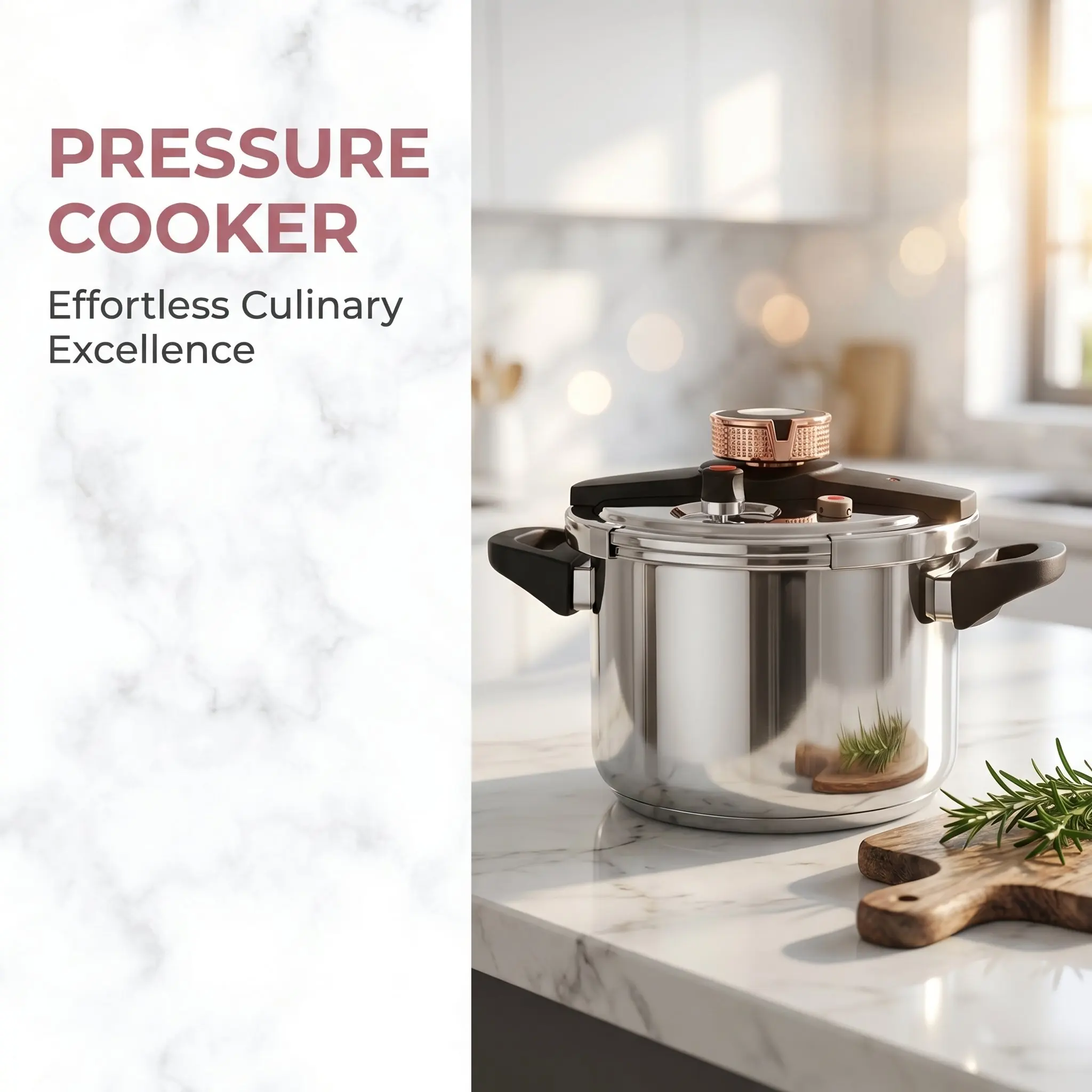 304 Stainless Steel Pressure Cooker 4L-11L Rotary Knob Lock 80kPa Large Capacity Pot for Meat Beans Soup and Daily Cooking
304 Stainless Steel Pressure Cooker 4L-11L Rotary Knob Lock 80kPa Large Capacity Pot for Meat Beans Soup and Daily Cooking