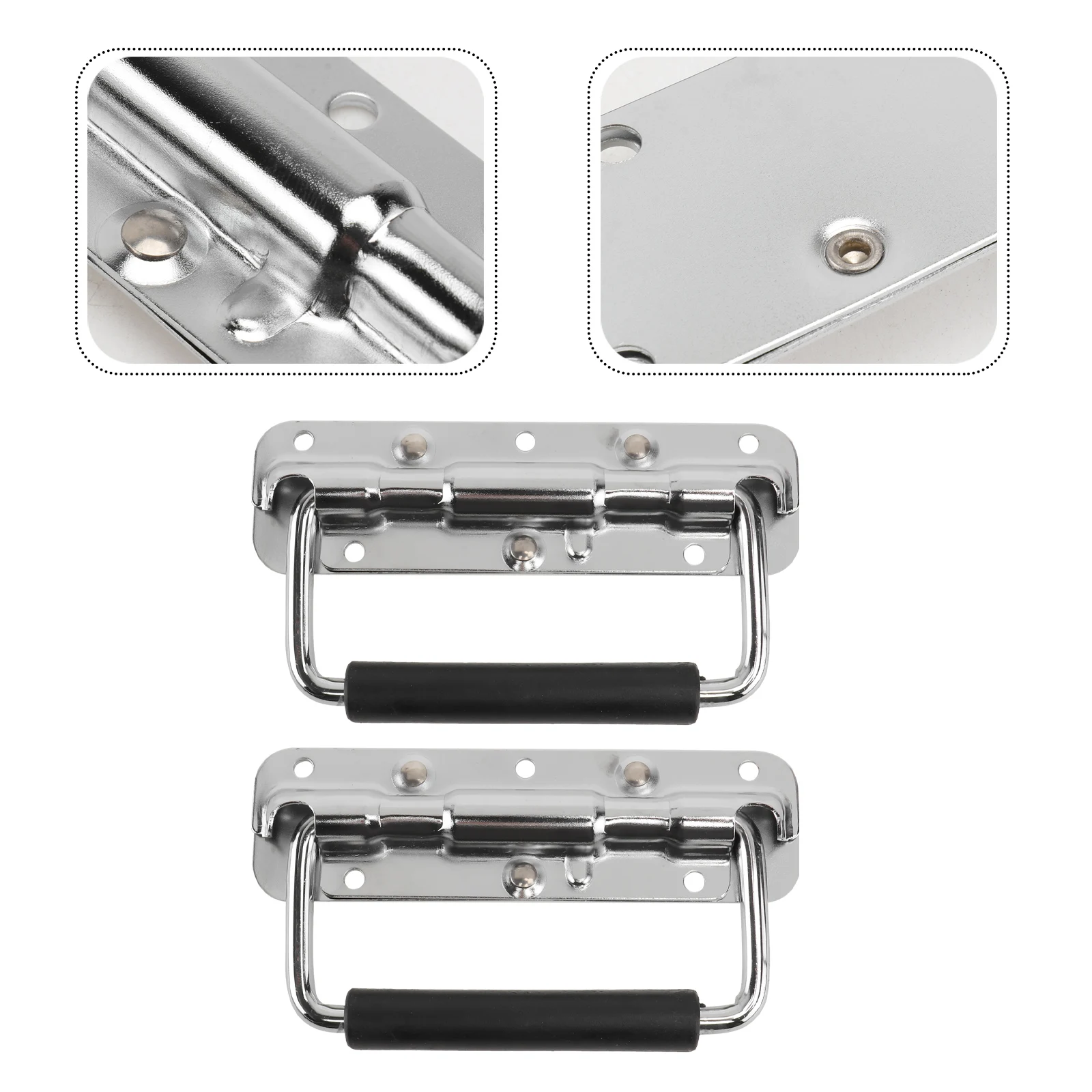 2Pcs Chrome Handles 8mm Thick Spring Loaded Folding Iron Knobs Flight Case Accessories Cabinet Pulls Non Deformable
2Pcs Chrome Handles 8mm Thick Spring Loaded Folding Iron Knobs Flight Case Accessories Cabinet Pulls Non Deformable