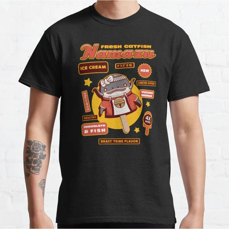 Cute Namazu Ice Cream Final Fantasy video game Gift t shirt for man Large size Tops S-6XL 100% cotton printed Clothes
Cute Namazu Ice Cream Final Fantasy video game Gift t shirt for man Large size Tops S-6XL 100% cotton printed Clothes