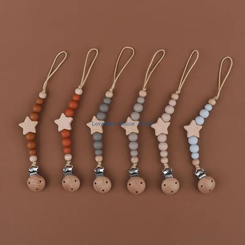 BX0D Baby Pacifier Chain Star Clips фиктивные зажимы с псевдонимом силиконовые бусинки кормит подарок для новорожденных для
BX0D Baby Pacifier Chain Star Clips фиктивные зажимы с псевдонимом силиконовые бусинки кормит подарок для новорожденных для