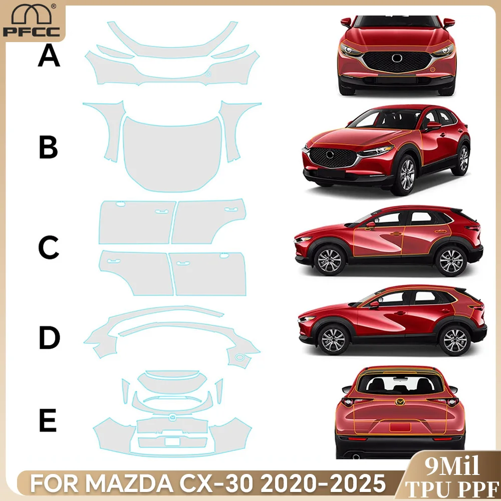 For Mazda CX30 CX-30 2020-2025 8.5Mil TPU Paint Protection Film Pre-cut PPF Bra Car Body Anti-Scratch Clear Kit Resistant Cover
For Mazda CX30 CX-30 2020-2025 8.5Mil TPU Paint Protection Film Pre-cut PPF Bra Car Body Anti-Scratch Clear Kit Resistant Cover