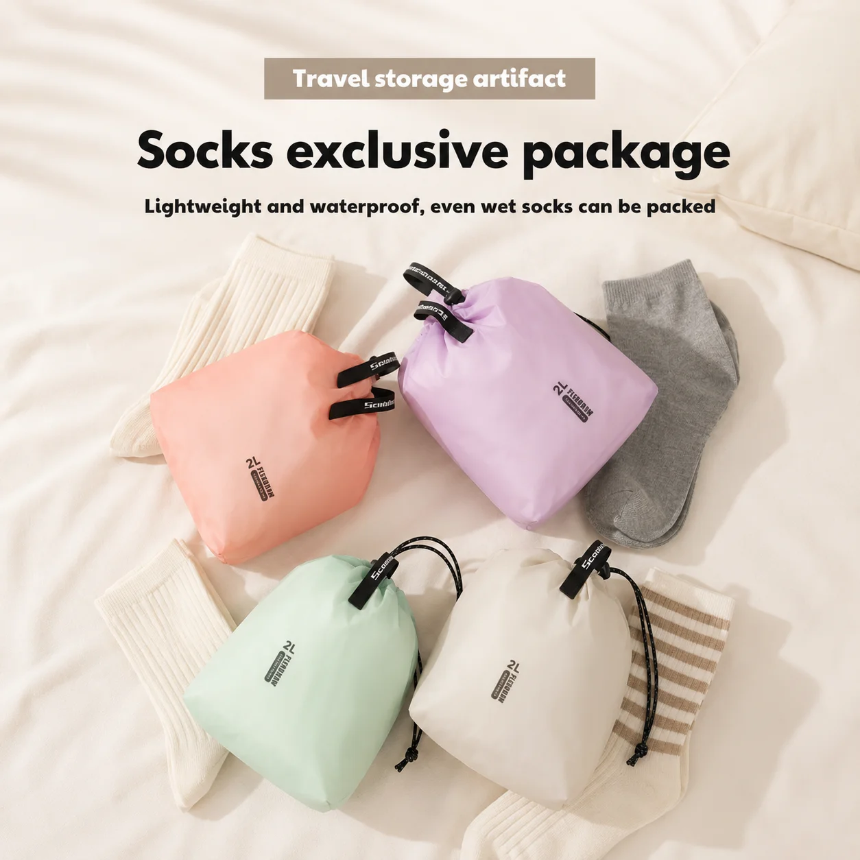 Travel Drawstring Storage Bags Waterproof Lightweight Clothes Packing Cubes Organizer Multi-Size for Socks Shoes Luggage
Travel Drawstring Storage Bags Waterproof Lightweight Clothes Packing Cubes Organizer Multi-Size for Socks Shoes Luggage