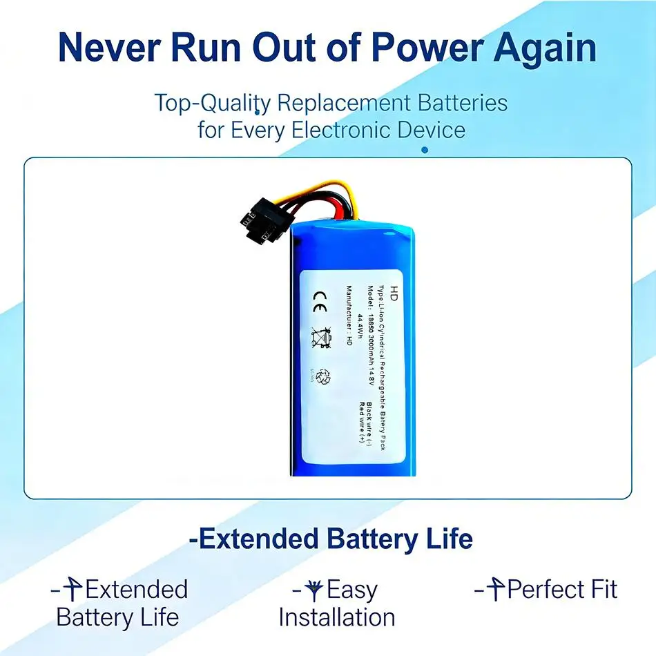Battery 2800mAh For Proscenic 780T 790T 880L Summer P1S P2S P3 Jazz Kaka Robot Cleaner Cocoa for Smart , 4 Cables , Black Plug
Battery 2800mAh For Proscenic 780T 790T 880L Summer P1S P2S P3 Jazz Kaka Robot Cleaner Cocoa for Smart , 4 Cables , Black Plug