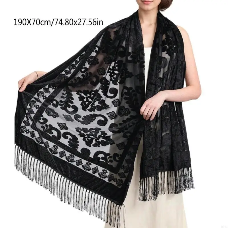 39BC Luxurious Shawl for Women Lady Evening Dress Shoulder Wrap Multifunctional Long Tassels Scarf with Unique Embroidery
39BC Luxurious Shawl for Women Lady Evening Dress Shoulder Wrap Multifunctional Long Tassels Scarf with Unique Embroidery
