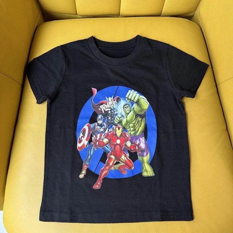 Super Hero Series Summer New Parent-child T-shirt for Both Men and Women Children's Pure Cotton Comfortable Short-sleeved
Super Hero Series Summer New Parent-child T-shirt for Both Men and Women Children's Pure Cotton Comfortable Short-sleeved