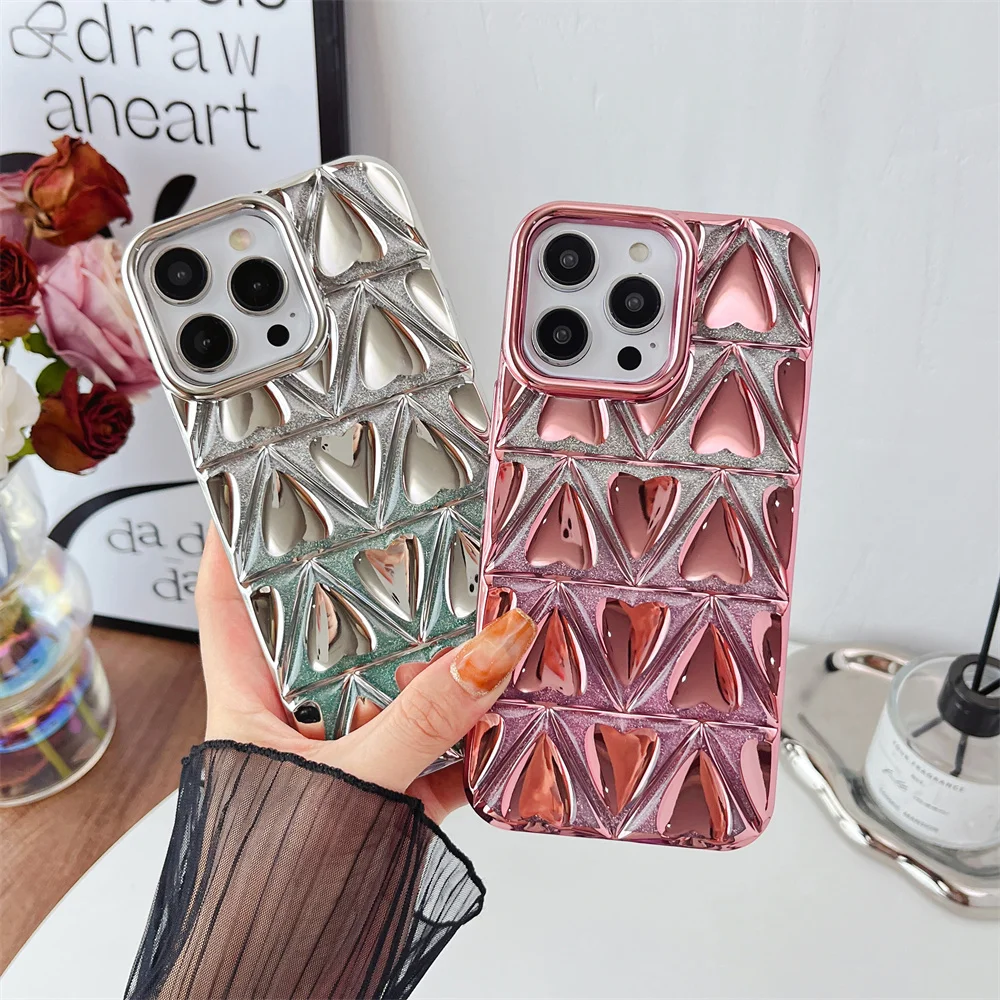 Luxury Love Heart Pattern Soft TPU Silicone Case for iPhone 15 Pro Max 11 12 13 14 Pro Electroplated Glitter Paper Phone Cover
Luxury Love Heart Pattern Soft TPU Silicone Case for iPhone 15 Pro Max 11 12 13 14 Pro Electroplated Glitter Paper Phone Cover