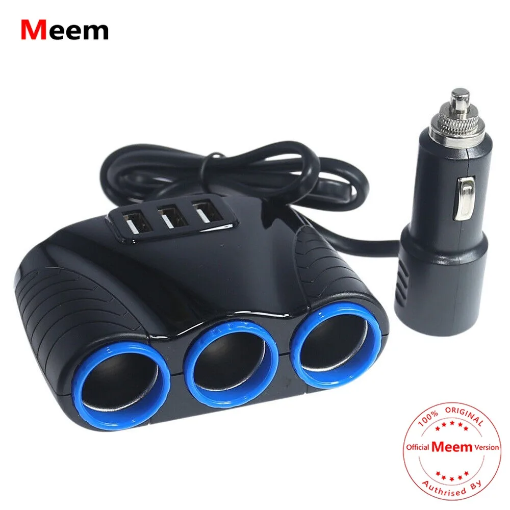 Cigarette Lighter Socket Splitter 12V 24V Outlet Power Adapter 3 USB Charger Car
Cigarette Lighter Socket Splitter 12V 24V Outlet Power Adapter 3 USB Charger Car