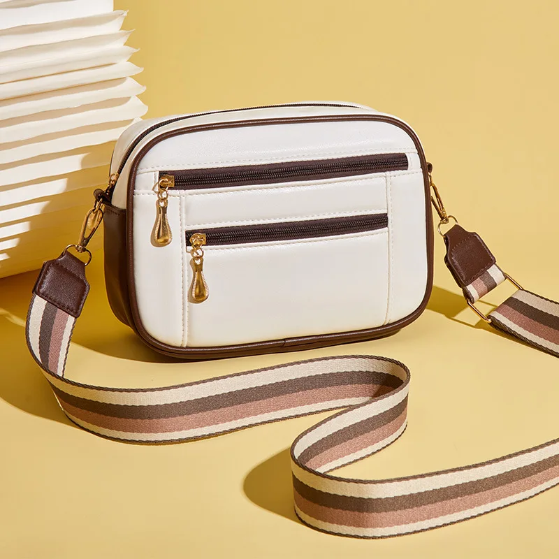 Contrast Color Double Zipper Camera Bag for Women, Wide Shoulder Strap Crossbody Bag, Versatile Small Square Bag for Commuting
Contrast Color Double Zipper Camera Bag for Women, Wide Shoulder Strap Crossbody Bag, Versatile Small Square Bag for Commuting