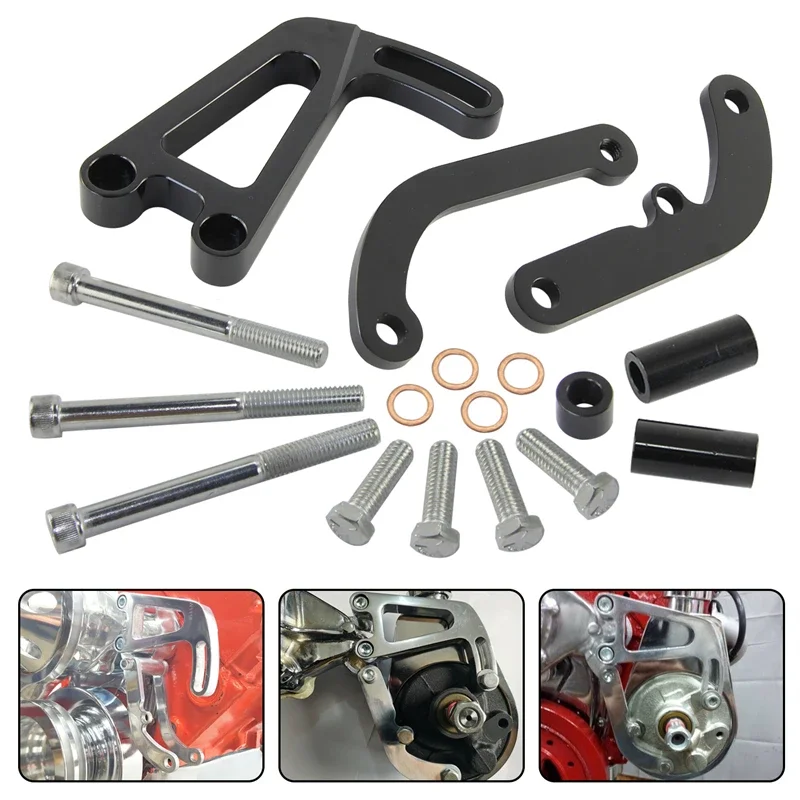Billet Aluminum CNC T6 Power Steering Bracket Sets Kit - Long Water Pump For 1963-87 Chevy SB 265 283 305 327 350 383 V8 Engine
Billet Aluminum CNC T6 Power Steering Bracket Sets Kit - Long Water Pump For 1963-87 Chevy SB 265 283 305 327 350 383 V8 Engine