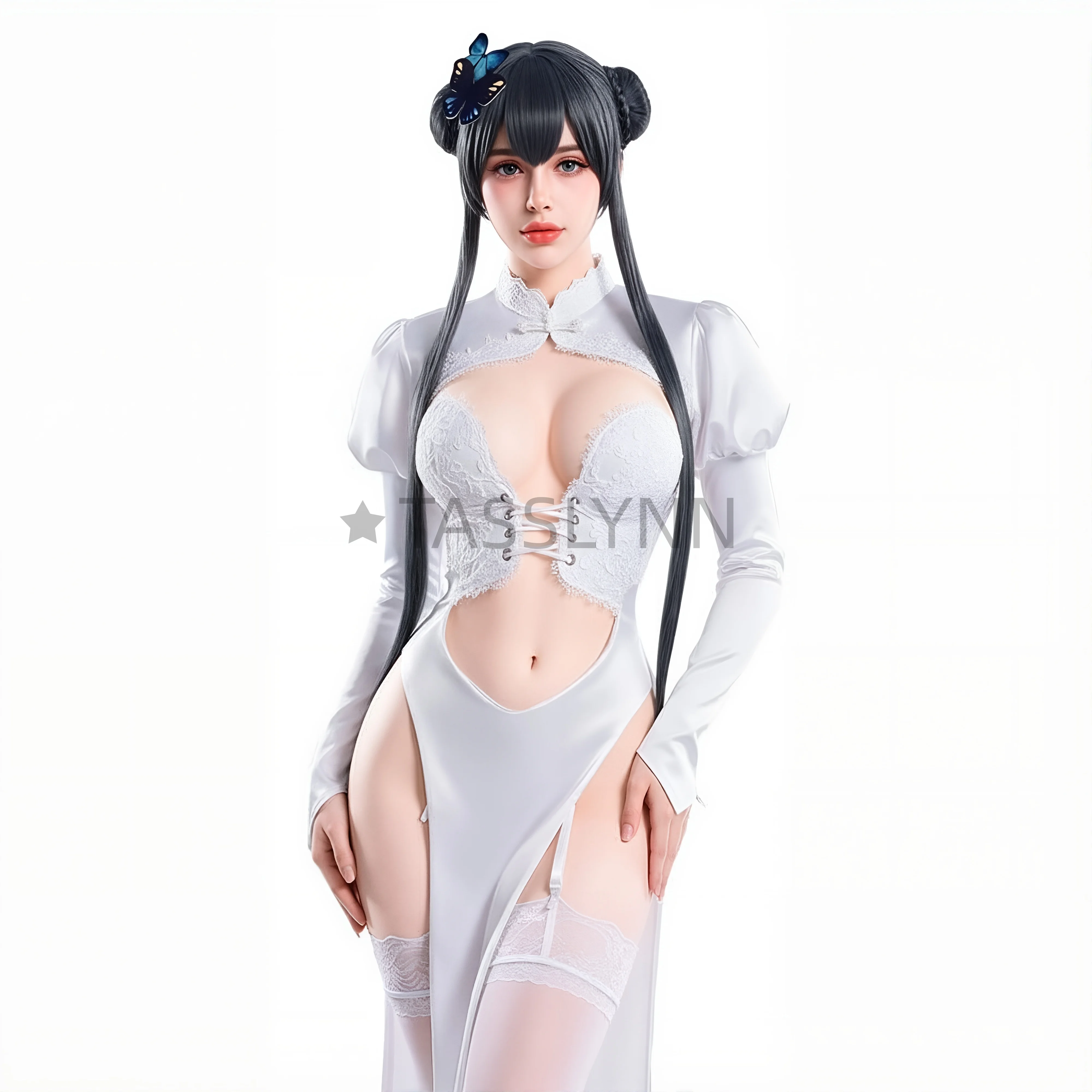 Blue Archive Ryuuge Kisaki Bridal Lingerie Cosplay Outfit White Lace Kisaki Bodysuit with Veil Sheer Cape and Garter Belt
Blue Archive Ryuuge Kisaki Bridal Lingerie Cosplay Outfit White Lace Kisaki Bodysuit with Veil Sheer Cape and Garter Belt