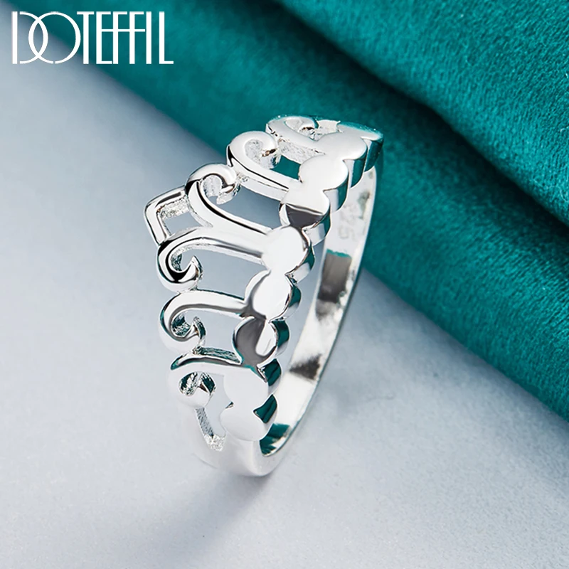 DOTEFFIL 925 Sterling Silver Crown Ring For Women Man Wedding Engagement Party Fashion Charm Jewelry
DOTEFFIL 925 Sterling Silver Crown Ring For Women Man Wedding Engagement Party Fashion Charm Jewelry