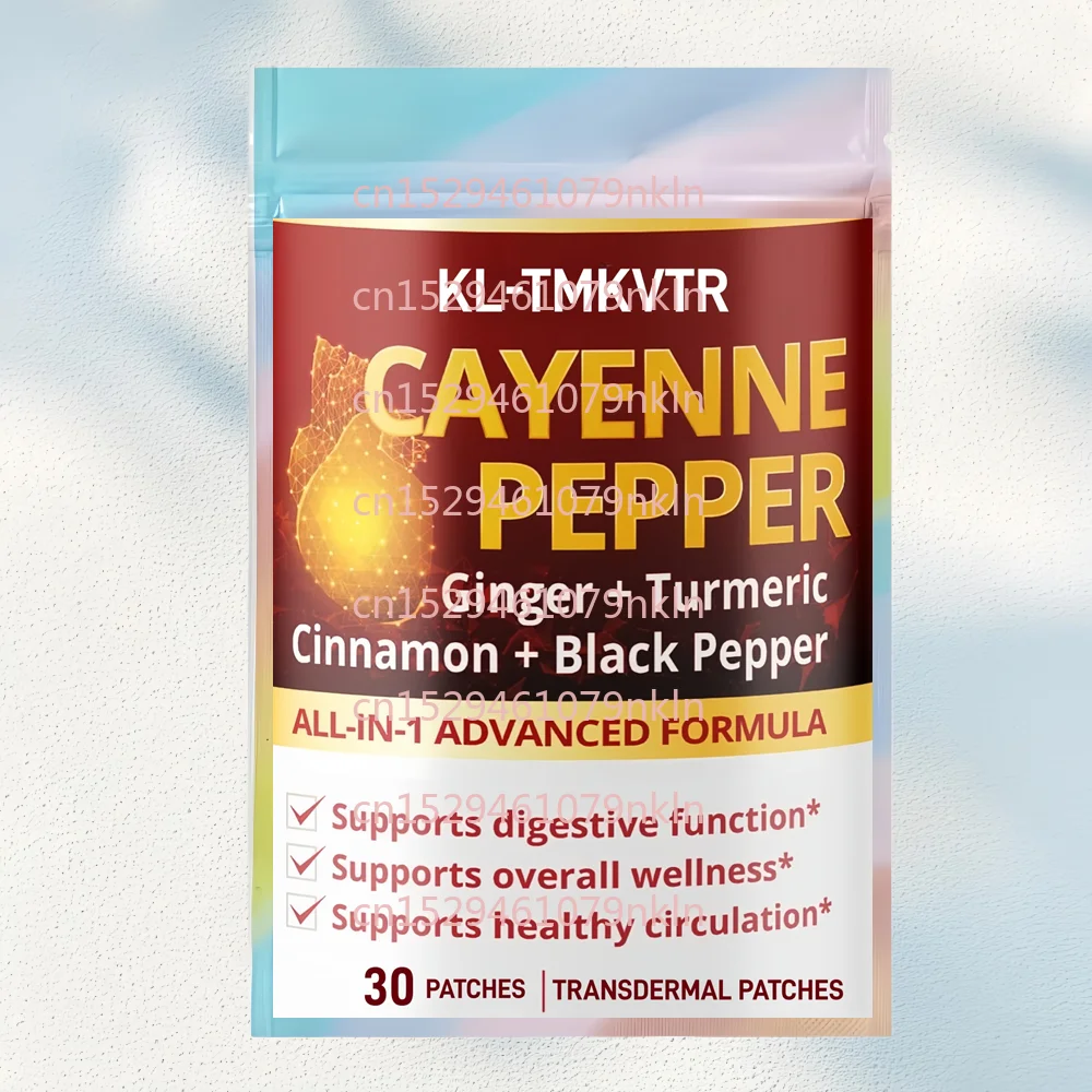 30 Patches Cayenne Pepper Transdermal Patches with Ginger, Turmeric, Cinnamon, Black Pepper - Digestion Support
30 Patches Cayenne Pepper Transdermal Patches with Ginger, Turmeric, Cinnamon, Black Pepper - Digestion Support