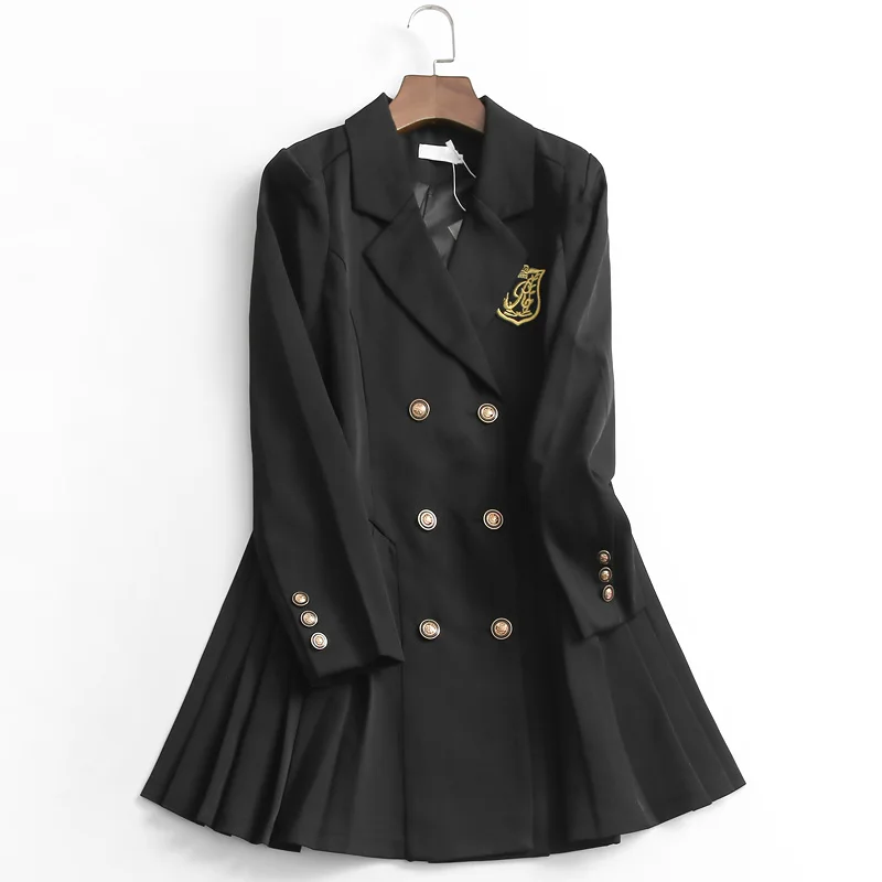 Spring New Style U452 Pure Color Chest Badge Decorated Youthful College Wind Suit Dress Women's Long Sleeve Double Buttoned D...
Spring New Style U452 Pure Color Chest Badge Decorated Youthful College Wind Suit Dress Women's Long Sleeve Double Buttoned D...