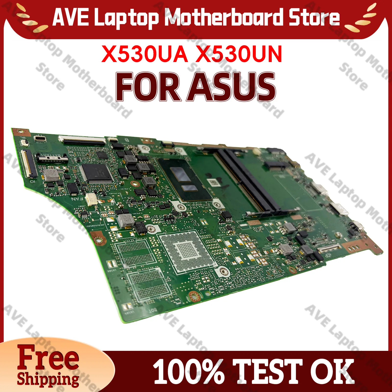 X530UA Laptop Motherboard For ASUS VivoBook X530UA X530UN X530U K530U S530U S5300U Mainboard With I3 I5 I7 CPU 100% tests OK stk
X530UA Laptop Motherboard For ASUS VivoBook X530UA X530UN X530U K530U S530U S5300U Mainboard With I3 I5 I7 CPU 100% tests OK stk