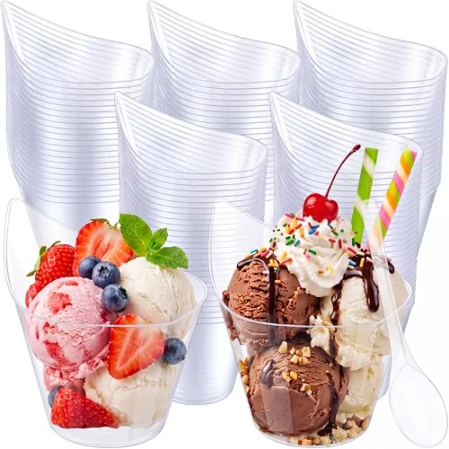 Pack Plastic Dessert Cups with Tasting Spoons, Appetizer Cups Yogurt Parfait Bowls with Spoons for Party Supplies Catering Choc
Pack Plastic Dessert Cups with Tasting Spoons, Appetizer Cups Yogurt Parfait Bowls with Spoons for Party Supplies Catering Choc