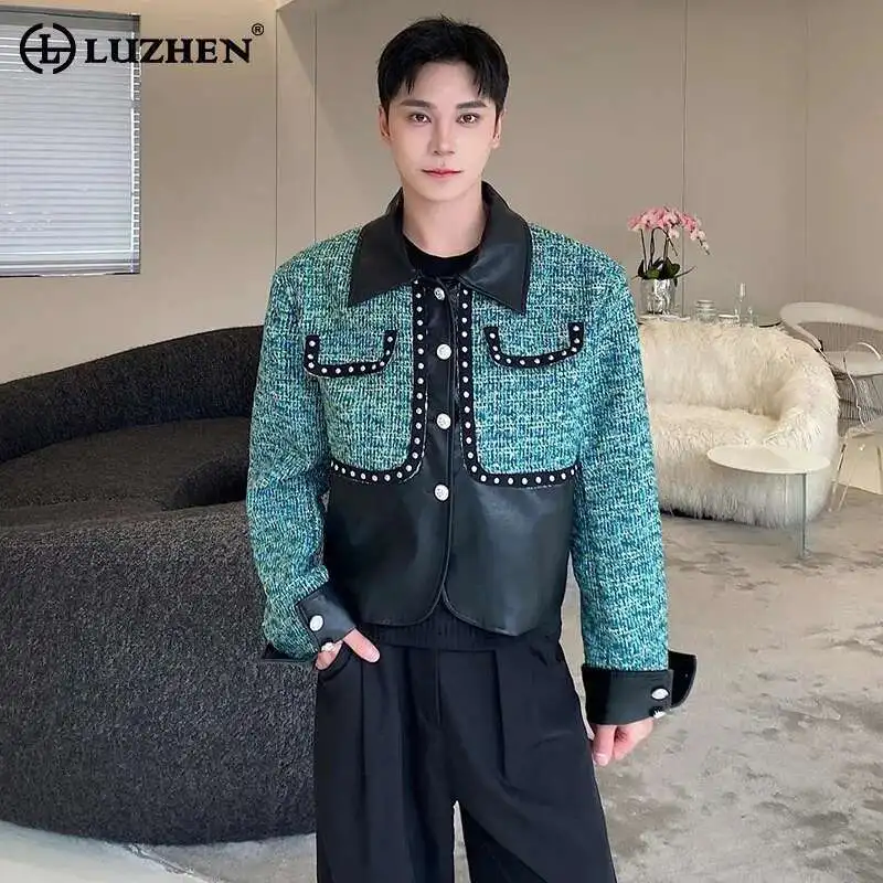 LUZHEN Designer Fashion Personality Leather Patchwork Design Jacket Men's 2025 Street Trendy High Quality Short Outwear LZ7861
LUZHEN Designer Fashion Personality Leather Patchwork Design Jacket Men's 2025 Street Trendy High Quality Short Outwear LZ7861