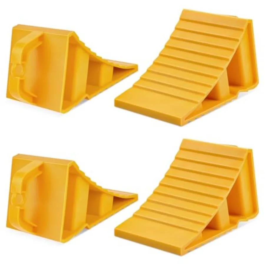 Wheel Chocks for Trailers, 4 Pack Hard Plastic RV Wheel Chocks with Handles for Easy Removal, Tire Chock for Cars Wheels, Keep
Wheel Chocks for Trailers, 4 Pack Hard Plastic RV Wheel Chocks with Handles for Easy Removal, Tire Chock for Cars Wheels, Keep