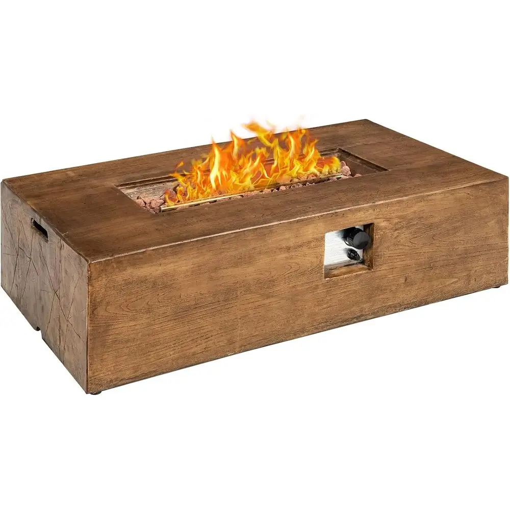 48 Outdoor Propane Fire Pit Table with 50,000 BTU, Lava Rocks, and Waterproof Cover, Brown
48 Outdoor Propane Fire Pit Table with 50,000 BTU, Lava Rocks, and Waterproof Cover, Brown