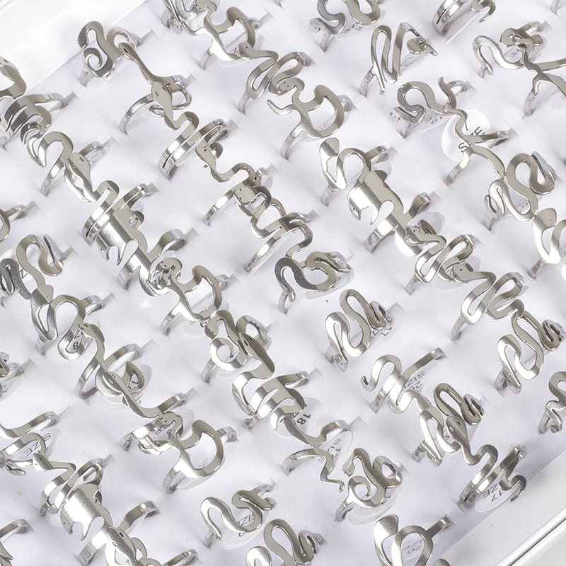 Wholesale 20 Pcs/Lot Design Snake Ring Gold Silver Color Stainless Steel Snake Ring Animal Jewelry For Women and Men
Wholesale 20 Pcs/Lot Design Snake Ring Gold Silver Color Stainless Steel Snake Ring Animal Jewelry For Women and Men