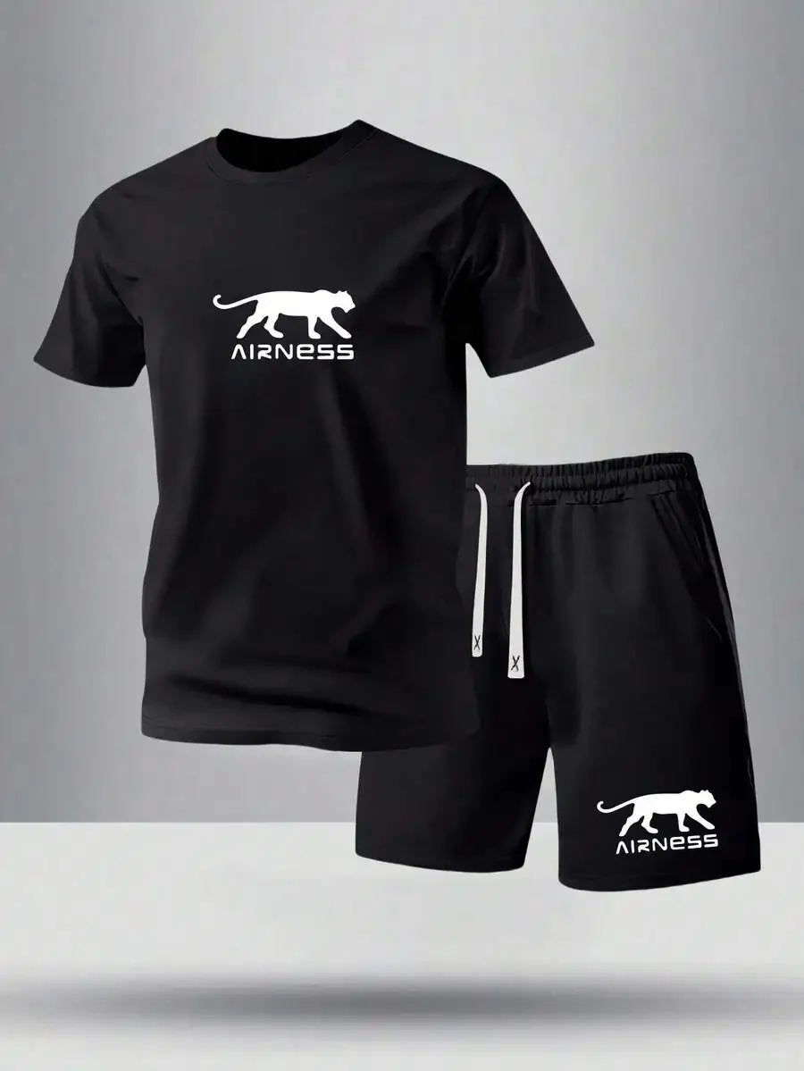Mens Summer Lightweight Polyester Short Sleeve T-Shirt And Shorts Set With Print Pattern Casual Sport Outfit
Mens Summer Lightweight Polyester Short Sleeve T-Shirt And Shorts Set With Print Pattern Casual Sport Outfit