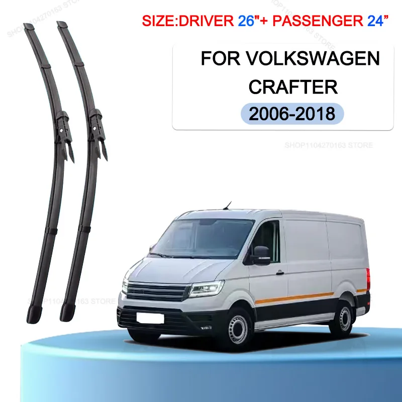 Car Wiper Blades For Volkswagen Crafter 2006-2018 Windshield Windscreen Front Window Blades 26"+24" Car Accessories
Car Wiper Blades For Volkswagen Crafter 2006-2018 Windshield Windscreen Front Window Blades 26"+24" Car Accessories