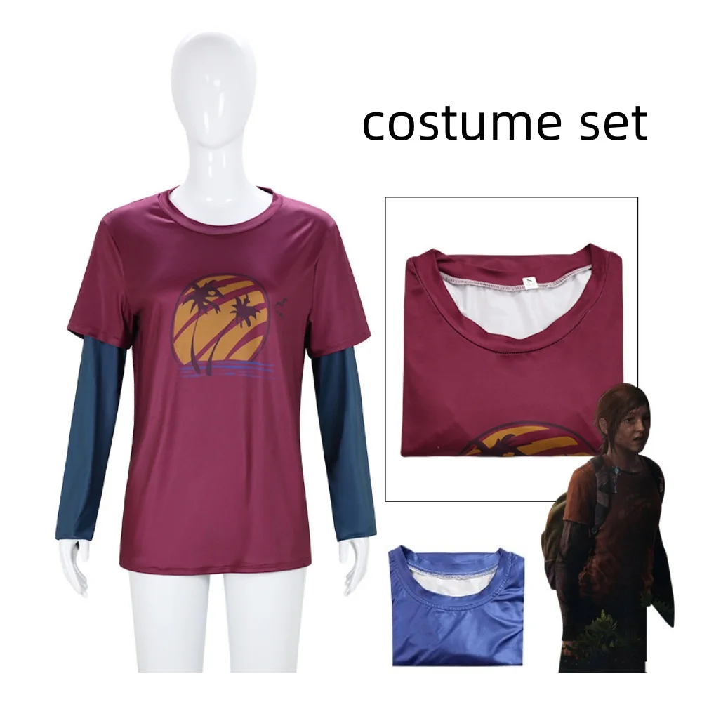 The Last of Us Cosplay Ellie Costume Adult Kids Cotton T-shirt Long-sleeved Undergarment Ellie Costumes Short Sleeve Women Girls
The Last of Us Cosplay Ellie Costume Adult Kids Cotton T-shirt Long-sleeved Undergarment Ellie Costumes Short Sleeve Women Girls